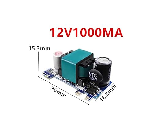 TECNOULAB 2 Stück AC-DC 12 V 1000 mA Low Ripple Step Down Netzteilmodul 220 V AC
