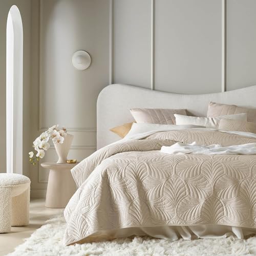 ROOM99 Feel Élégant Dessus de lit 220 x 240 cm Crème – vue 2