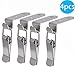 Set Of 4 Carbon Steel 90 Degree Hook Latches For Industrial Storage Solutions And Equipment Enclosures With Nickel Plated Finish For Long Lasting Use