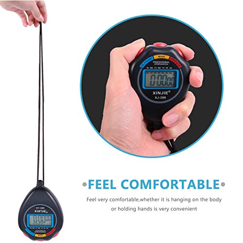 Temporizador de intervalos de cronômetro digital Besportble, 3 peças, com visor grande para esportes