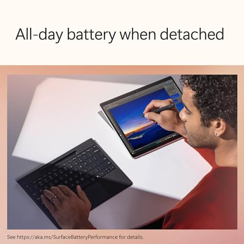 Image of Microsoft Surface Pro Flex Keyboard with Pen Storage Alcantara Keyboard for Surface Pro Copilot+ (11th Edition), Pro 9 and 8, Windows 11 Copilot+ PC, Black