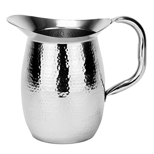 Old Dutch Double-Walled Hammered Stainless Steel Water Pitcher, 2 Qt