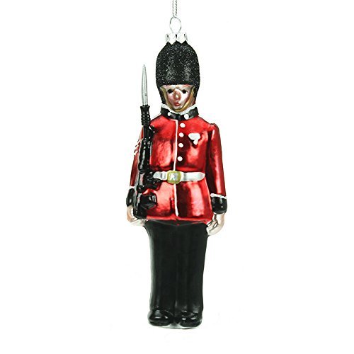 Gisela Graham -Painted Glass Soldier Christmas Tree Decoration by Gisela Graham