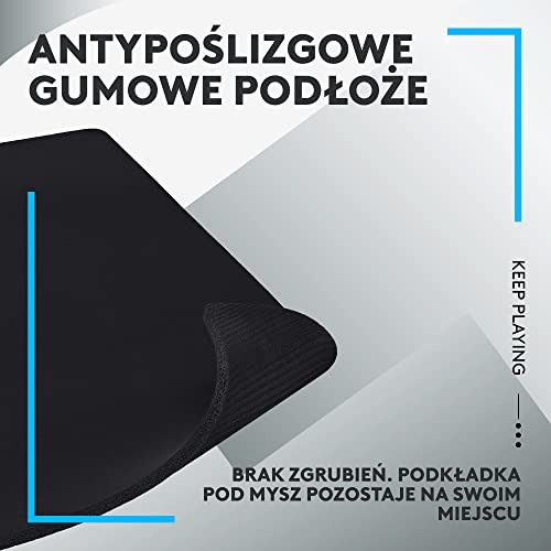 Logitech G G740 Duża Gruba Podkładka pod Mysz dla Graczy, Stworzona pod Czujniki, Umiarkowane Tarcie, Antypoślizgowa, akcesoria do PC i do Mac, 460 x 600 x 5 mm