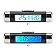 Digita LCD-Uhr mit Hintergrundbeleuchtung, Temperatur-Monitor, Clip für LKW, Auto (blau)