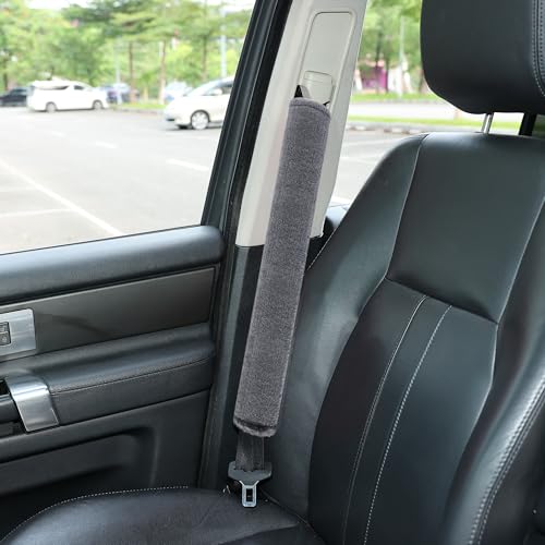 image for Amooca Soft Faux Fur Universal Fit Seatbelt Cover Car Truck SUV Airpla