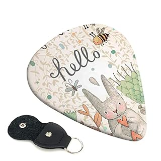 Lot de 6 médiators mignons en forme de lapin et de fleurs pour guitare acoustique, guitare électrique, basse, ukulélé… - Les Beatles, Paul McCartney, John Lennon, RIngo Starr, George Harrison