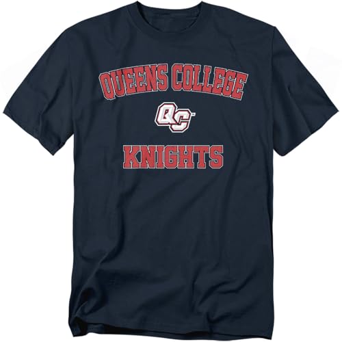 LOGOVISION Queens College Campus Classic Unisex Adult T Shirt, Navy, Large