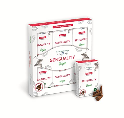 Gift Brit Sensuality Backflow Incense Cones - Ylang Ylang, Nutmeg & Patchouli Aroma - Natural Aromatic Scented Waterfall Cones - Vegan Incense Cones - Meditation & Yoga Gift - 72 Cones #TOP11