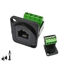 RJ11 6 P4C D- نوع لوحة جبل إيثرنت موسع CAT3 محطة محول لحام D- نوع كيستون موصل الهاتف جاك مع المسمار الأسود