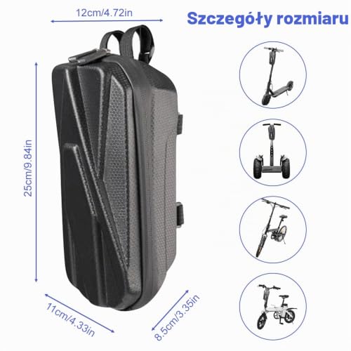 XEERUN Torba na skuter elektryczny, 2,5 l, torba na kierownicę elektryczną, wodoszczelna torba na skuter elektryczny, duża pojemność, do Segway, Ninebot, Xiaomi, Mijia