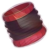 Soft, Super-Elastic, Strong Stretching Fitness Ring, Anti-Fall Off Design, Multi-Purpose Removable Ring -E26US (RedBlack：B)