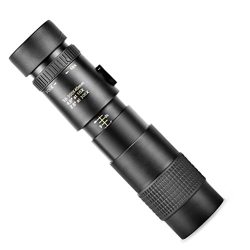 Telescopios monoculares, 4K 10-300X40mm Super Teleobjetivo Zoom Telescopio monocular con soporte para tel�fono inteligente Tr�pode para viajes, observaci�n de aves, conciertos, partidos de f�tbol