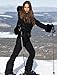 GSOU SNOW Ski Suit Womens One Piece Snowsuit Snowboard Jacket Slim Snow Jumpsuit Faux Fur Ski Outfit Waterproof Windproof Insulated,Black M
