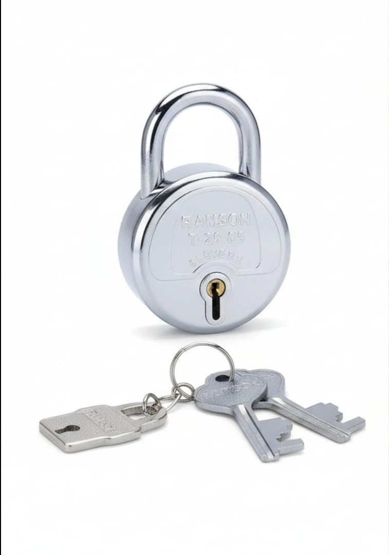 Ramson T-26 Round Padlock, 8 Lever, 65mm, Double Locking with 3