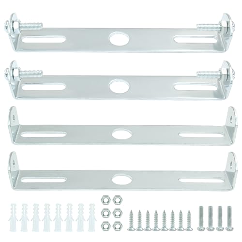 Waziaqoc 4 PCS 4.7 Inch Light Fixture Mounting Bracket, Ceiling Light Plate Wall Mounting Bracket Square Kit for Chandelier Pendant Crossbar Lighting with Screws
