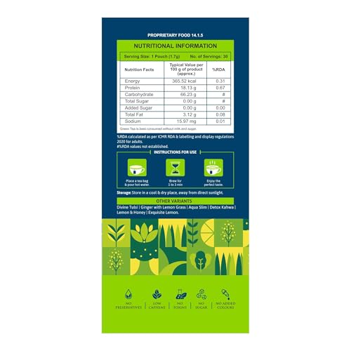 Image of Winty Elaichi Matcha Green Tea, Herbal Antioxidant with Cardamom, Clove & Cinnamon, Supports Immunity, Digestion, Metabolism, Gut Health & Weight Management, Refreshing & Sugar-Free Brew 30 Bags