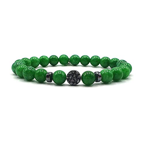 KARDINAL WEIST comète jade bracelet, semi-précieuse perles, pierre naturelle, bijoux pour - chakra - bonheur - santé - yin yang (L) Cover