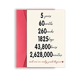 YiKaLus Sweet 5th Wedding Anniversary for Husband Wife, Funny 5 Years Married Gift for Him Her, Grea