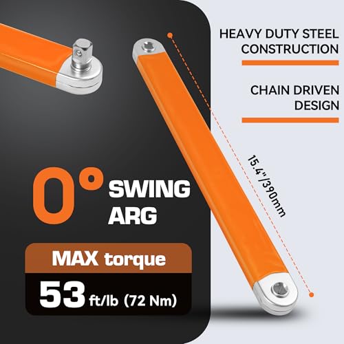 Image of KOOPOOL Offset Extension Wrench, Impact Ready Wrench Extender, with 1 /2 inch, 1 /4 inch and 3 /8 inch Square Drive Adapters, Universal Extensions Wrench for Tight Place
