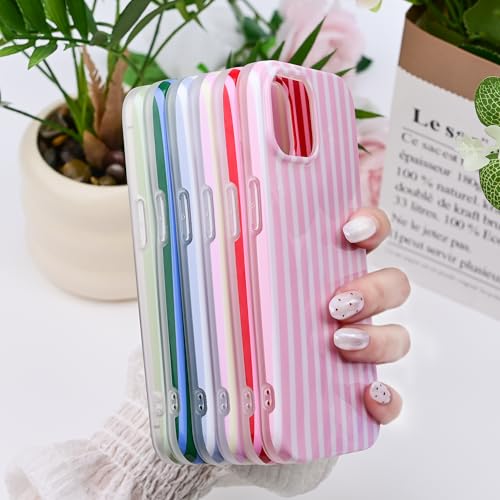 SleekCover Cute Striped Case for iPhone 15 6.1",Pink by SleekCover - Used condition - Image 3