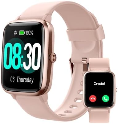 GRV Smart Watch for Women, Bluetooth Call, for iPhone Android Pink