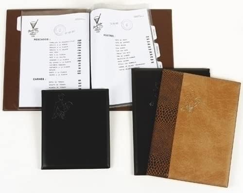 Folder portamenus iberplas PVC Quarter 6 Pockets With Tabs Brown