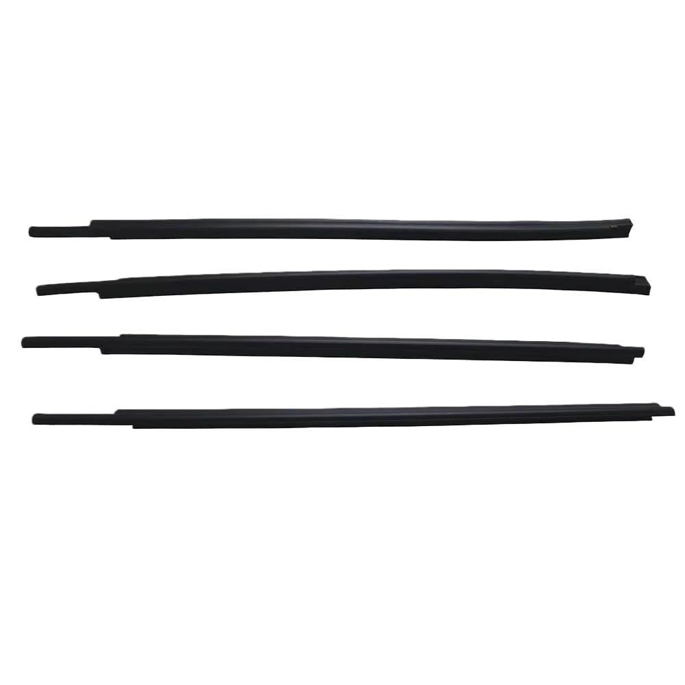 Mzxygkli One Color Car Window Weather Strip For Tundra For Crewmax 2007-2018 4Pcs Outside Window Door Belt Weatherstrip Weather Strip Seal Trim Rubber