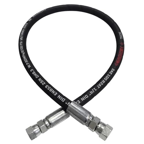 Image of 1 /4 Hydraulic Hose with 1 /4inch JIC 37 Female Hydraulic Hose Fittings 2 Ends (84inch)