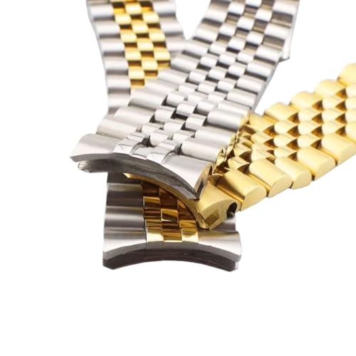 Bracelet Montre Métal Style Jubilee Argent Or Bicolore Finition Luxe - 7