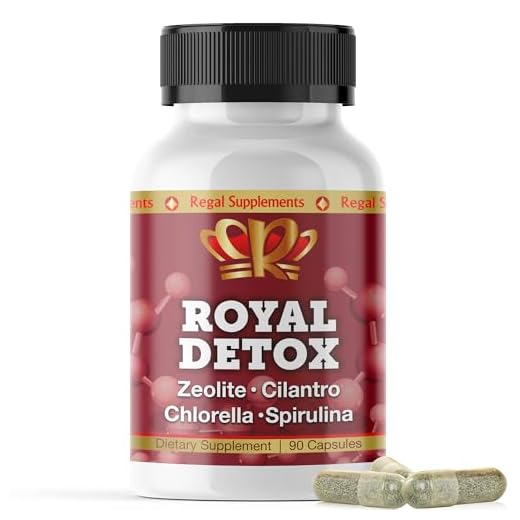 Royal Detox HMC | Natural Cleanse with Cilantro, Chlorella, Zeolite, Spirulina, Apple Pectin | Supports Optimal Energy, Colon Health, Positive Mood, Immune Defense & Reduced Inflammation (90 Capsules)