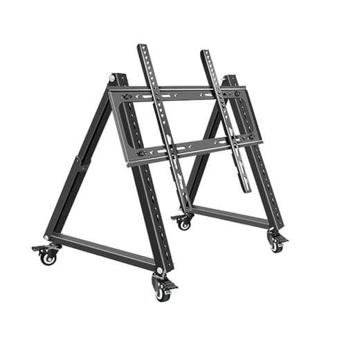 Soporte móvil para TV de piso con ruedas ajustable y resistente miniatura 1