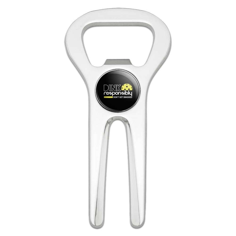 Graphics & More Pickleball Dink Responsibly Golf Golfing Divot Repair Tool Bottle Opener