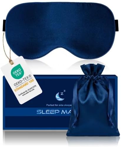 masque nuit occultant soie 100% pure bandeau réglable unisexe