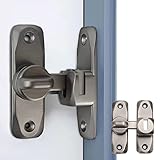 HQPCAHL 90°/180° Door Lock Latch Bolt Lock cam Lock Door and Window Push-Pull Lock Rod Bolt barn Push-Pull Door Lock Sliding Latch Lock,Grey