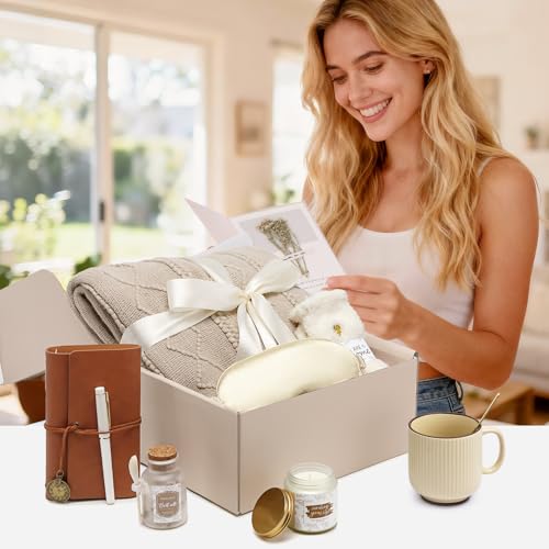 CuriBox Mothers Day Get Well Gifts for Women Self Care Gift Basket - Birthday Gifts for Women Spa Care Package - Sympathy Inspirational Easter Day Gift Set for Her Mom Sister Friend Wife (Khaki) by CuriBox - Used condition - Image 7