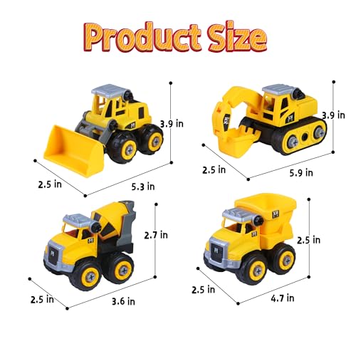 YIDESTARS Play Construction Sand Kit,2.2lbs Magic Sand W/4 Large Take Apart Construction Trucks,1 Sandbox,8 Worker Figures and Road Signs,8 Molds,Toys for 2-8 Years Old Boys Girls - Image 8