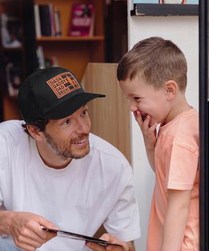 Image of Papa Dad Trucker Hat - Adjustable Men's Snapback Hats for Dad Grandpa, Fathers Day Birthday Gifts from Daughter Son