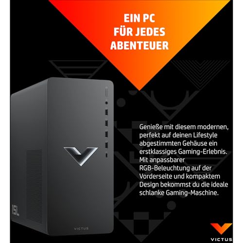Victus 15L TG02-2211ng Gaming PC Shadow Black, Core i5-14400F, 16GB RAM, 1TB SSD, GeForce RTX 4060 (9U2S9EA#ABD) - Notebook - Immagine 5