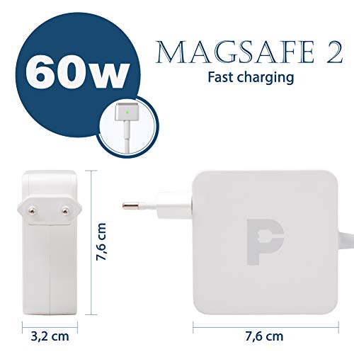 Caricatore Macbook Pro Magsafe 2 60w | Caricabatterie Apple Mag Safe | Carica Batteria 60w | Alimentatore Caricabatteria per Mac Retina 13 | Cavo Alimentazione A1425 A1502