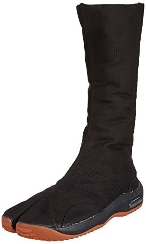 [MARUGO] Ninja Shoes, AIR Jog 12, Jika TabiSize: 30.0 cm (US Size 12), Color: Black