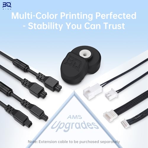 BIQU 4Pcs Panda AMS Guard, High-Hardness Ceramic Inlet for Bambu-Lab AMS Only, Upgrade 3D Printer Filament Feeder Parts Protect AMS Feed Inlet from Wear and Tear, Tool-Free Snap-in Install