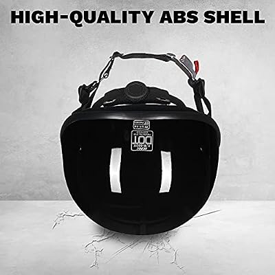 ILM Motorcycle Half Helmet with Sunshield Quick Release Strap Half Face Fit for Cruiser Scooter DOT Approved