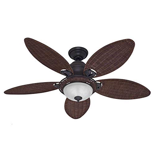 Hunter Fan Company Hunter 54095 Tropical/British Colonial 54``Ceiling Fan from Caribbean Breezeâ„¢ Collection Dark Finish, Weathered Bronze