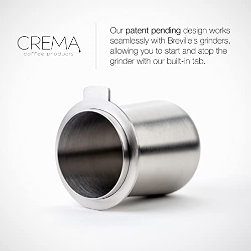 Crema Coffee Products | 54Mm Dosing Cup | Brushed Silver | 100% Stainless Steel | Espresso Coffee Dosing Cup | Fits 54Mm Breville Portafilters #TOP1