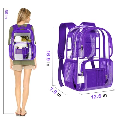 Image of PAMANO Clear Backpack Heavy Duty Transparent See Through Bag for College Work Travel Security