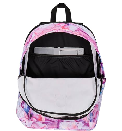 Mochila escolar rosa y morado Invicta ideal para instituto con bolsillo para botella de agua 6