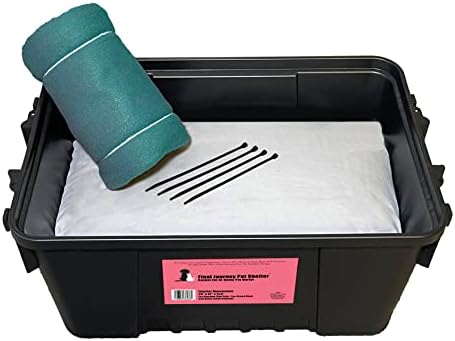 Final Journey Pet Casket Black - Pet Casket for Backyard pet Burial with Latching lid - for Cats, Toy Breed Dogs or Other Small Animals - Protects from Predatory Animals After Burial - Relocatable