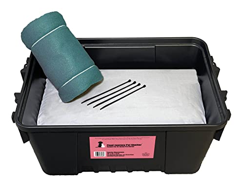 Final Journey Pet Casket (Black) - Pet Casket For Backyard Pet Burial With Latching Lid - For Cats, Toy Breed Dogs Or Other Small Animals - Protects From Predatory Animals After Burial - Relocatable #TOP22