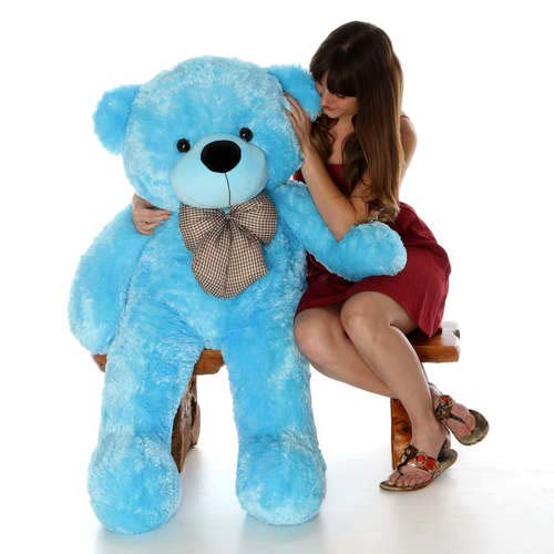 Image of ToYBULK Sky Blue 3 Feet Teddy Bear - Adorable Plush Toy for Endless Cuddles